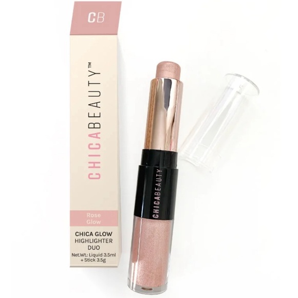 CHICA BEAUTY Chica Glow Highlighter Duo - Chica Glow - FULL SIZE - Brand NEW* - Picture 1 of 8